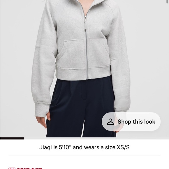 lululemon athletica scuba full zip oversized